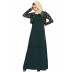 Sleeveless long Dress with a short fancy Jacket -Dark Green Sleeveless long Dress with a short fancy Jacket -Dark Green